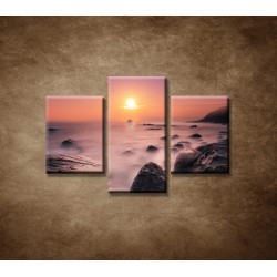 Obrazy na stenu - Východ slnka na pobreží - 3dielny 90x60cm