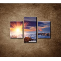 Obrazy na stenu - Slnko na horách - 3dielny 90x60cm