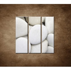 Obrazy na stenu - Biele kamene - 3dielny 90x90cm