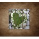 Obrazy na stenu - Srdce z kvetov - 3dielny 90x90cm