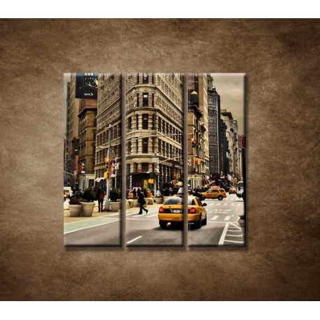 Obrazy na stenu - Žehlička - New York - 3dielny 90x90cm
