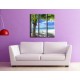Obrazy na stenu - Pláž s palmou - 3dielny 90x90cm