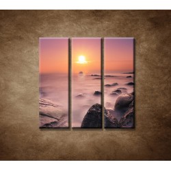 Obrazy na stenu - Východ slnka na pobreží - 3dielny 90x90cm