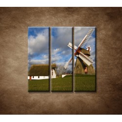 Obrazy na stenu - Veterný mlyn - 3dielny 90x90cm