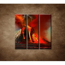 Obrazy na stenu - Sopka - 3dielny 90x90cm