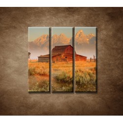Obrazy na stenu - Stará stodola - 3dielny 90x90cm