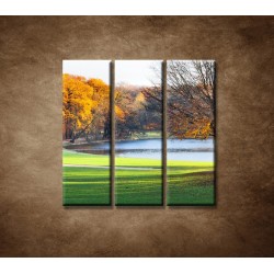 Obrazy na stenu - Park na jeseň - 3dielny 90x90cm