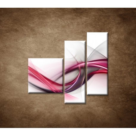 Obrazy na stenu - Ružová vlna - 3dielny 110x90cm