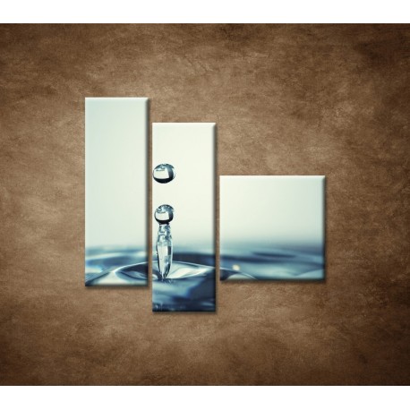 Obrazy na stenu - Kvapka vody - 3dielny 110x90cm