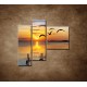 Obrazy na stenu - Západ slnka nad morom - 3dielny 110x90cm