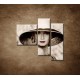 Obrazy na stenu - Žena v klobúku - 3dielny 110x90cm