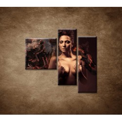 Obrazy na stenu - Sexi žena - 3dielny 110x90cm