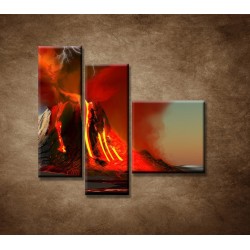 Obrazy na stenu - Sopka - 3dielny 110x90cm
