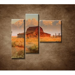 Obrazy na stenu - Stará stodola - 3dielny 110x90cm