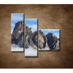 Obrazy na stenu - Mraky pod horami - 3dielny 110x90cm