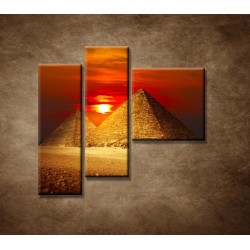 Obrazy na stenu - Pyramídy - 3dielny 110x90cm