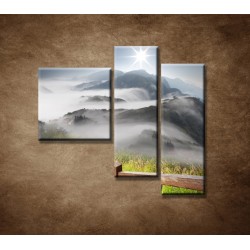 Obrazy na stenu - Mraky nad horami - 3dielny 110x90cm