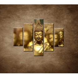 Obrazy na stenu - Socha Budhu - 5dielny 100x80cm