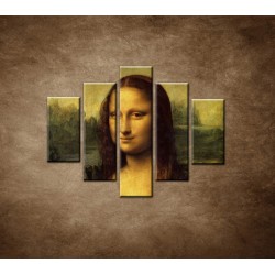 Obrazy na stenu - Mona Lisa - 5dielny 100x80cm