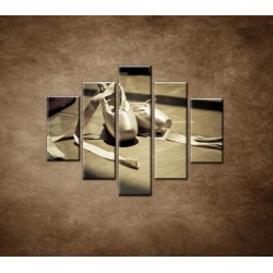 Obrazy na stenu - Baletná obuv - 5dielny 100x80cm