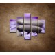 Obrazy na stenu - Kamene s fialovým kvetom - 5dielny 100x80cm