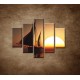Obrazy na stenu - Západ slnka na mori - 5dielny 100x80cm