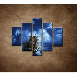 Obrazy na stenu - Búrka na mori - 5dielny 100x80cm