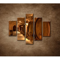 Obrazy na stenu - Vinárska pivnica - 5dielny 100x80cm