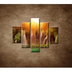 Obrazy na stenu - Vodopád 3 - 5dielny 100x80cm