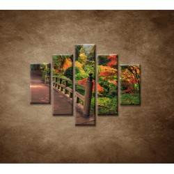 Obrazy na stenu - Jesenný park - 5dielny 100x80cm