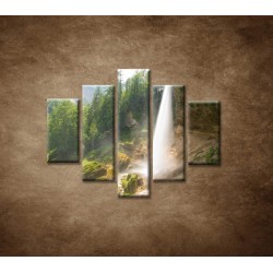 Obrazy na stenu - Vodopád v Aplách - 5dielny 100x80cm