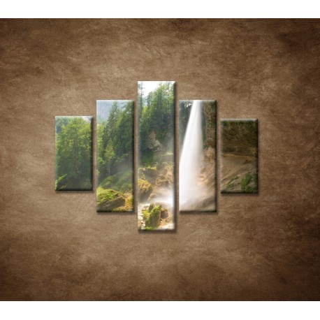 Obrazy na stenu - Vodopád v Aplách - 5dielny 100x80cm