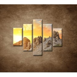 Obrazy na stenu - Hory pri západe - 5dielny 100x80cm