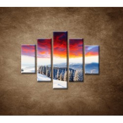 Obrazy na stenu - Zimná príroda - 5dielny 100x80cm
