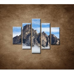 Obrazy na stenu - Mraky pod horami - 5dielny 100x80cm