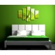 Obrazy na stenu - Zelená abstrakcia - 5dielny 100x80cm