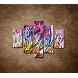 Obrazy na stenu - Abstraktný kvet - 5dielny 100x80cm