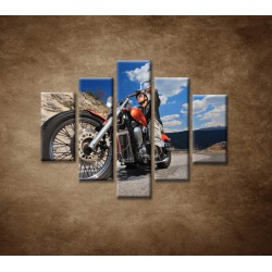 Obrazy na stenu - Motorkár - 5dielny 100x80cm