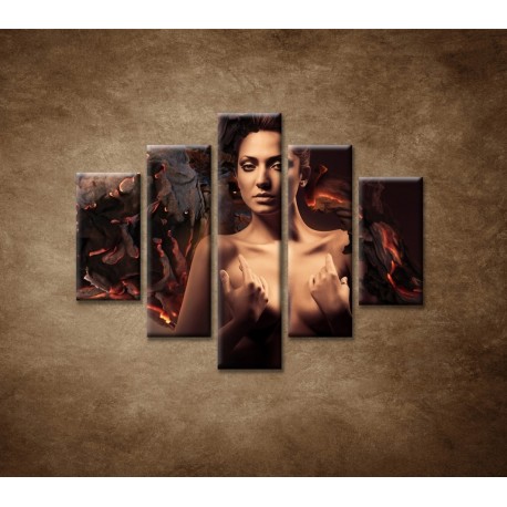 Obrazy na stenu - Sexi žena - 5dielny 100x80cm