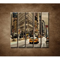 Obrazy na stenu - Žehlička - New York - 5dielny 100x100cm