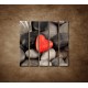 Obrazy na stenu - Červené srdce na kameňoch - 5dielny 100x100cm