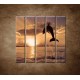 Obrazy na stenu - Skákajúci delfín - 5dielny 100x100cm