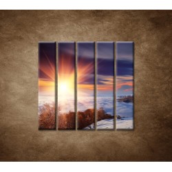 Obrazy na stenu - Slnko na horách - 5dielny 100x100cm