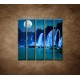 Obrazy na stenu - Nočné vodopády - 5dielny 100x100cm