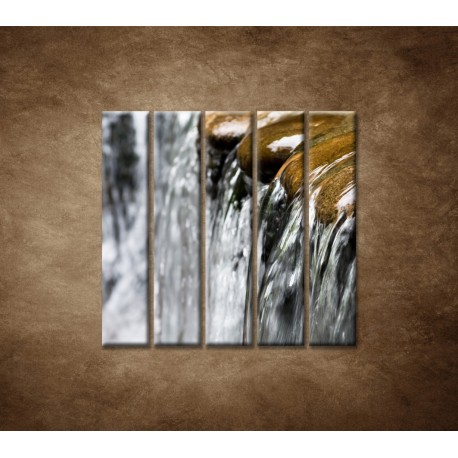 Obrazy na stenu - Tečúci potok - 5dielny 100x100cm