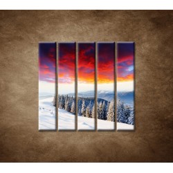 Obrazy na stenu - Zimná príroda - 5dielny 100x100cm