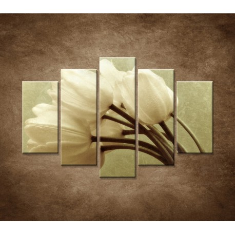 Obrazy na stenu - Kytica tulipánov - 5dielny 150x100cm
