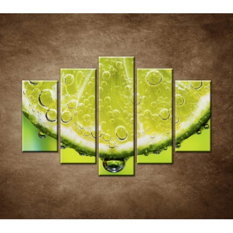 Obrazy na stenu - Plátok citróna - 5dielny 150x100cm