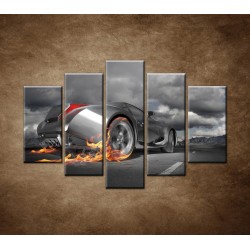 Obrazy na stenu - Rýchle auto - 5dielny 150x100cm
