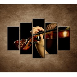 Obrazy na stenu - Hráč na husle - 5dielny 150x100cm